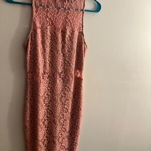 Elegant Pink Lace Dress